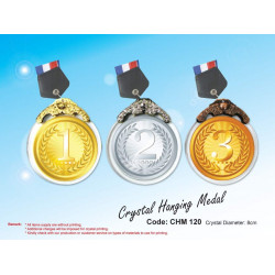 CHM 120 Crystal Hanging Medal